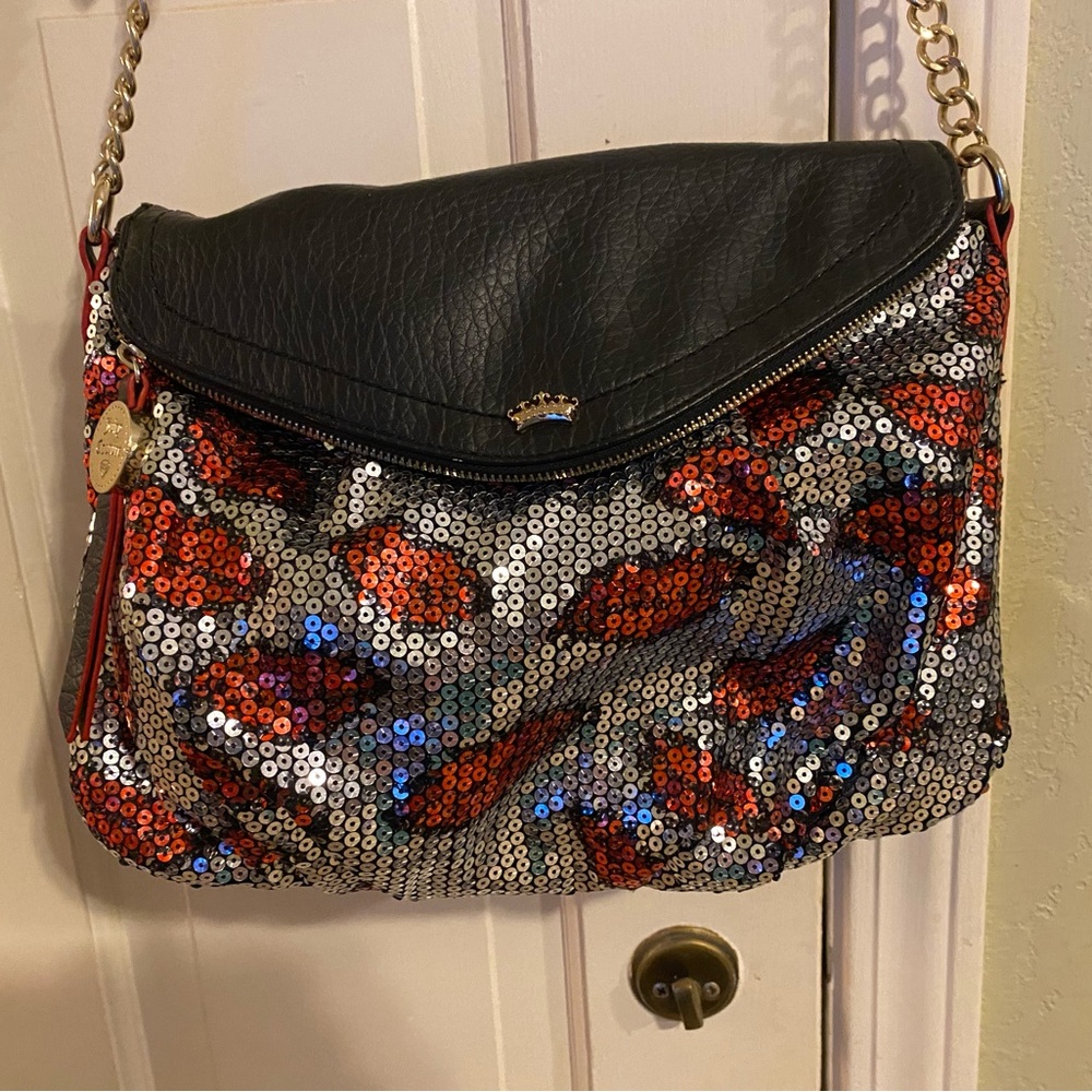 Juicy Couture Sequin Lip Pattern Shoulder Bag - image 2